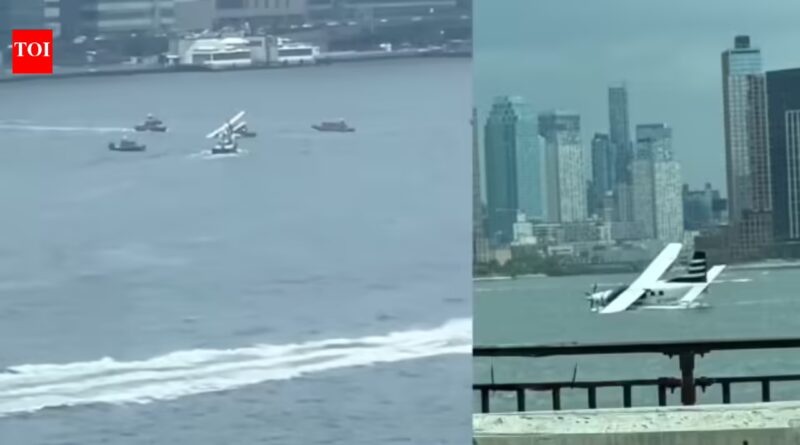 Seaplane carrying 8 crashes into New York's East River, all rescued - video