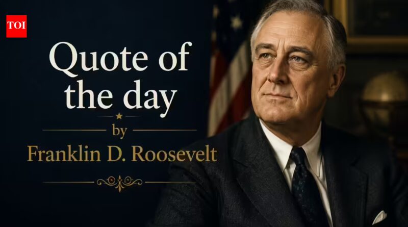 Quote of the day by Franklin D. Roosevelt: "Men are not prisoners of fate, but only prisoners of…" | World News