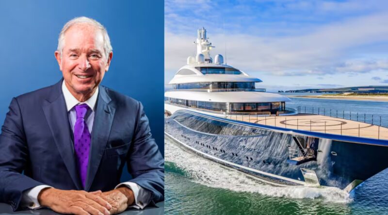 He manages a $1.4 trillion empire and wears a $140 Swiss watch. Now Stephen Schwarzman has a $400 million superyacht with a glass-bottom pool, helipad and fold-down balconies