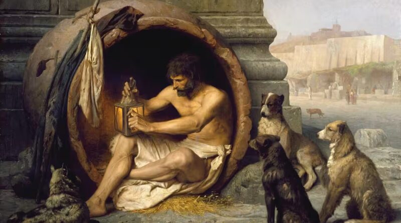 Quote of the day by Diogenes: 'I threw away my cup when I saw a child drinking water from his hands'