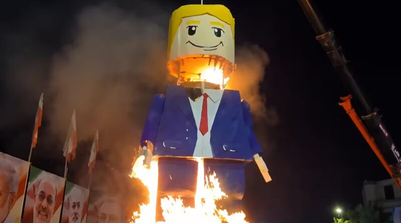 Lego Trump funeral: Iranians target US president at Khamenei's burial