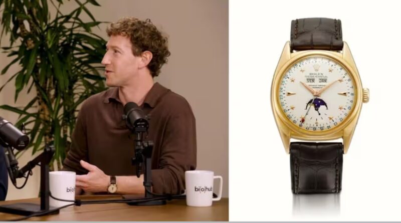 Rolex: Meta CEO Mark Zuckerberg wore a $2 million vintage watch from the 1950s that tracks the cycles of the moon while talking about how AI could help medical research