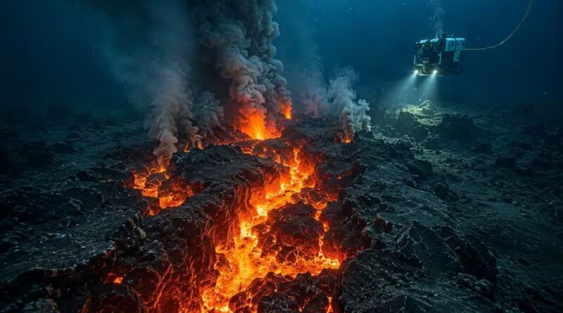 Scientists witness first-ever seafloor spreading event as 160 million cubic metres of lava create new ocean floor |