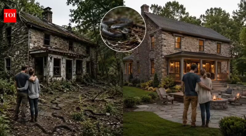 In 2020, a couple bought an abandoned 1830s house at auction and found a snake-filled property; 5 years later, they revealed how they turned it into a family home | World News