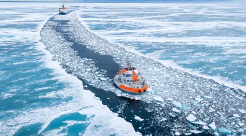 A floating 'igloo' research station has left France for the Arctic, where it will drift with polar ice to study climate change and life in one of Earth’s harshest environments