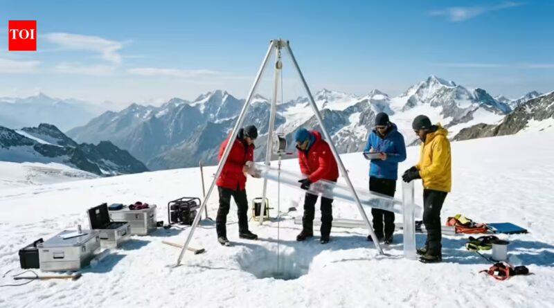 Scientists drill 33 feet into a vanishing Alpine glacier to recover a 2,000-year climate record revealing ancient silver mining, massive forest fires, and far-off volcanic eruptions