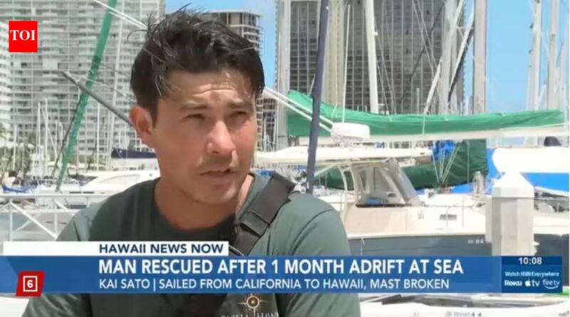 He ran out of water, but not luck: California man’s mast broke and phone died; after 30 days alone in the Pacific, a container ship found him 900 miles from Hawaii