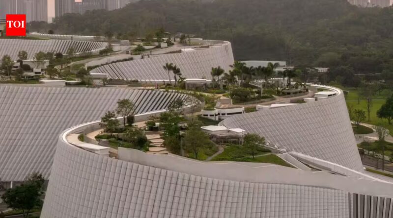 Inside China's new $517 million natural history museum that takes visitors from the cosmos to human evolution, featuring meteorites, dinosaurs and a river-inspired design | World News