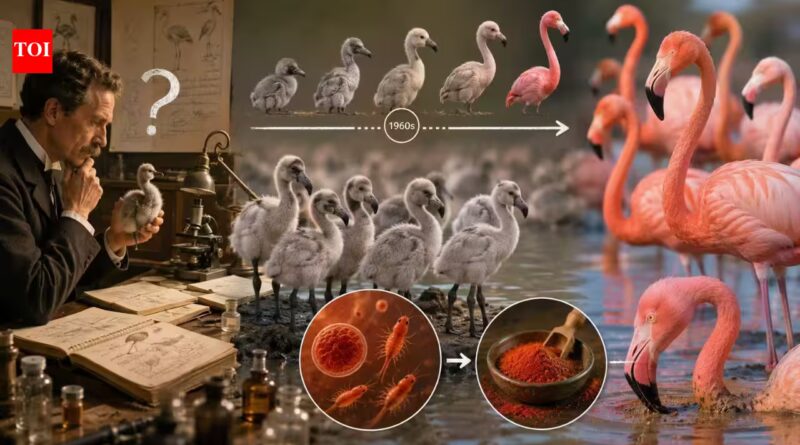 For centuries, scientists couldn't explain why flamingos aren't born pink until a breakthrough in the 1960s revealed the answer |