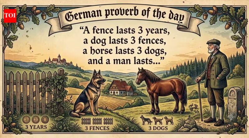 German proverb of the day: "A fence lasts 3 years, a dog lasts 3 fences, a horse lasts 3 dogs, and a man lasts…" - a timeless lesson on life's seasons and the value of time | World News