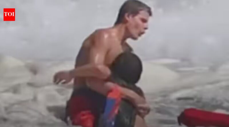 California rookie lifeguard Ryder Williams saved a 10-year-old from 10-foot waves in his first rescue; after his shift, the 16-year-old helped save two more people and won Trump’s praise