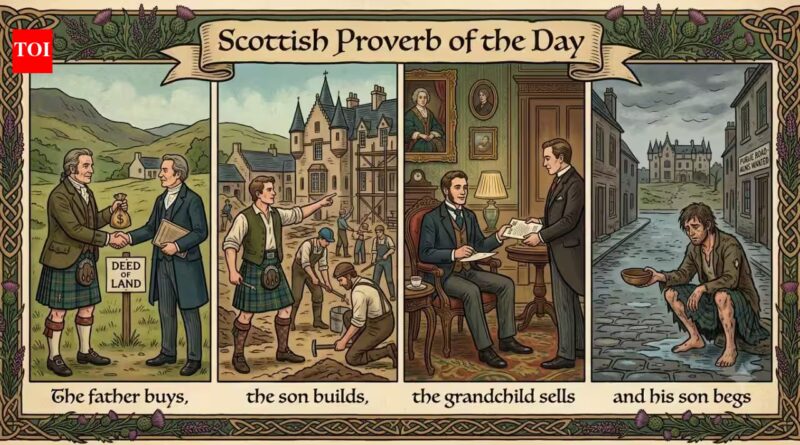 Scottish proverb of the day: "The father buys, the son builds, the grandchild sells and his son begs" - an enduring lesson on preserving success across generations | World News