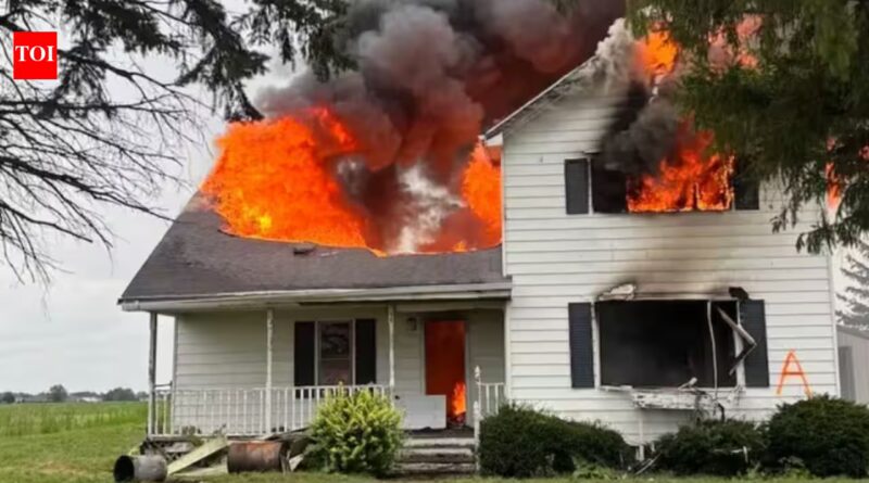 ‘A Fitting Farewell’: An Illinois family gave its old farmhouse one final purpose; about 100 firefighters trained inside before it burned