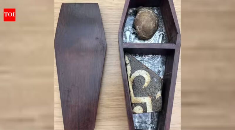 In 1956, an 11-year-old took an abbot’s kneecap and medieval tile from Glastonbury Abbey; 70 years later, his widow returned it from Australia