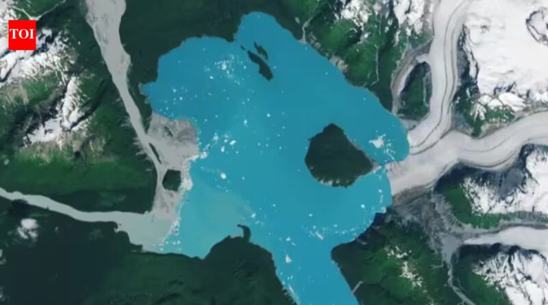 A new island has emerged in Alaska after a glacier melted away: Nasa images reveal a stark sign of climate change |