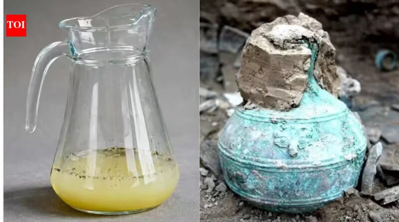2,300-year-old beer, well preserved inside an ancient bronze bottle containing nearly a gallon of liquid with more than 2,400 chemical compounds, was discovered by archaeologists |